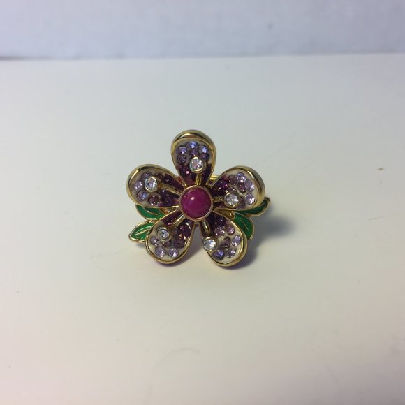 JUICY COUTURE Floral Ring Adjustable Ring - Picture 9 of 14